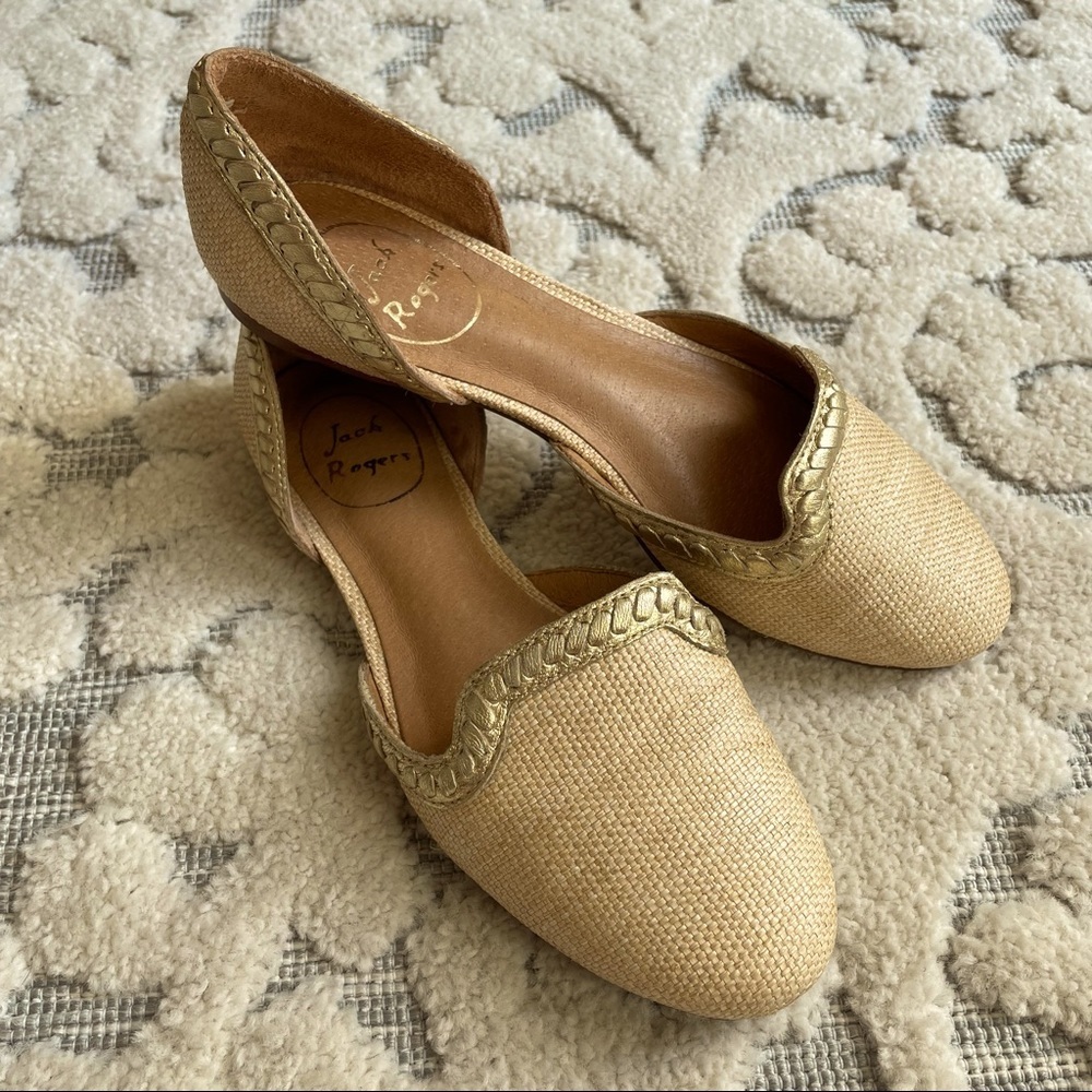 Jack Rogers Raffia Contessa D’Orsay Flats